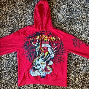 Ed Hardy Vibrant Red Hoodie